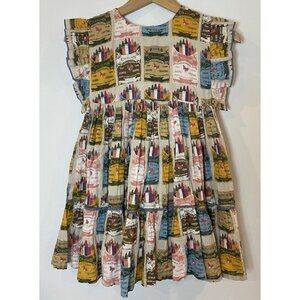 Pink Chicken New York Dress Crayon Box Flutter Sleeve Multicolor 7 Years 7Y